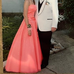 Tiffany design bright Barbie pink formal dress